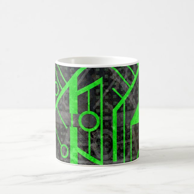 Green Circuit Coffee Mug (Center)