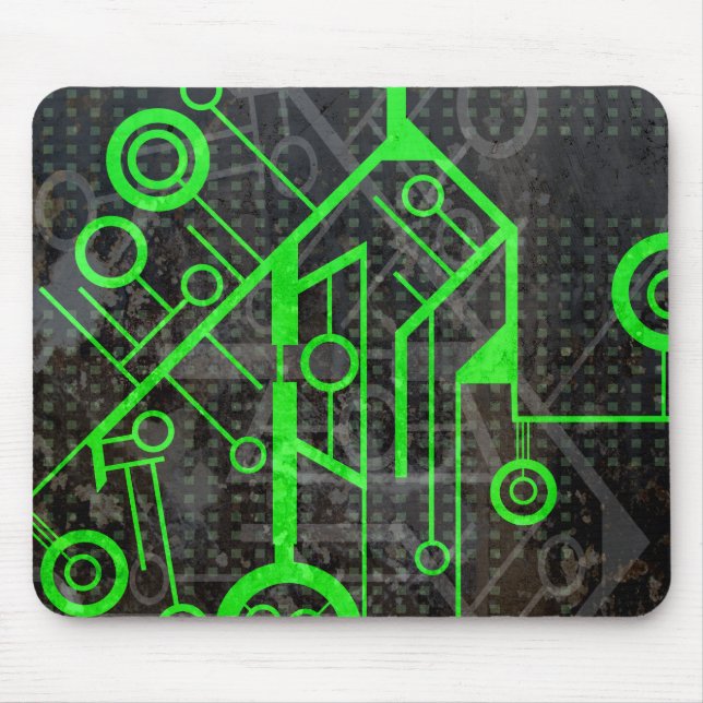 Green Circuit Mouse Mat (Front)