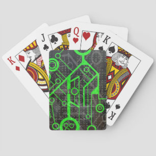 Green Circuit Playing Cards