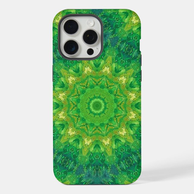 Green Circular Pattern Phone Case (Back)