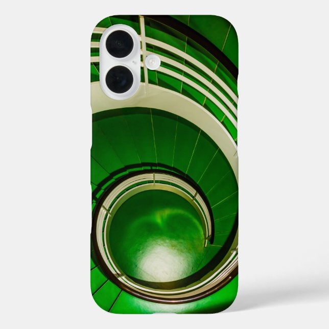 Green Circular Stairway Case-Mate iPhone Case (Back)