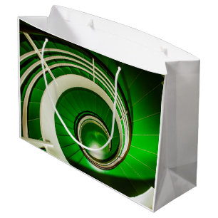 Green Circular Stairway Large Gift Bag