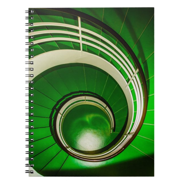 Green Circular Stairway Notebook (Front)