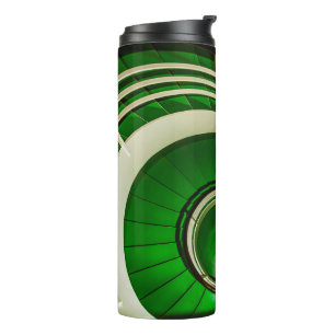 Green Circular Stairway Thermal Tumbler