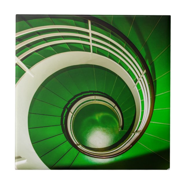 Green Circular Stairway Tile (Front)