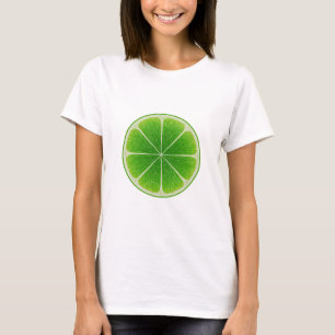 Green Citrus Lime Fruit Slice T-Shirt