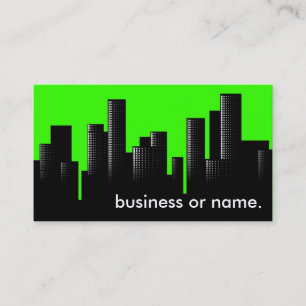 green cityscape business card