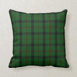 Green Clan Kincaid Tartan Plaid Pillow