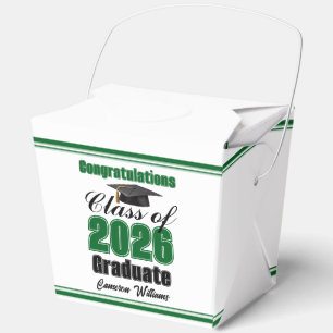 Green Class of 2026 Graduation Party Fortune Favour Box