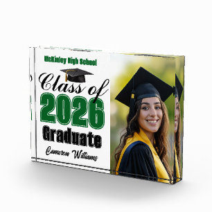 Green Class of 2026 Graduation Photo Block