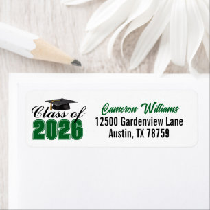 Green Class of 2026 Graduation Return Address