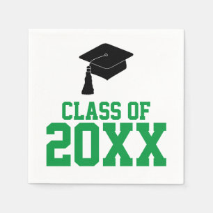 Green Class Year Graduation Party Napkin