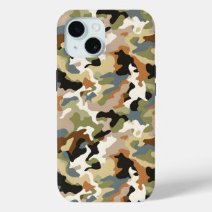 Green Classic Camouflage iPhone 15 Case