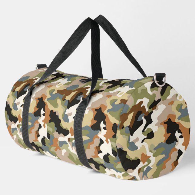 Green Classic Camouflage  Duffle Bag (Left Corner)