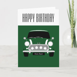 Green Classic Mini Car Card