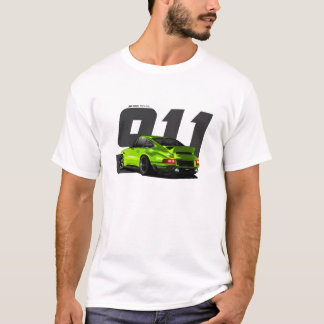 Green Classic Retro German Sports Car Singer 911 T-Shirt
