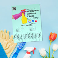 green cleaning Photo poster with tear-off tabs Fly