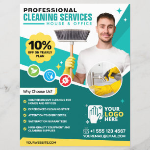 Green Cleaning Service (with Price List) Flyer