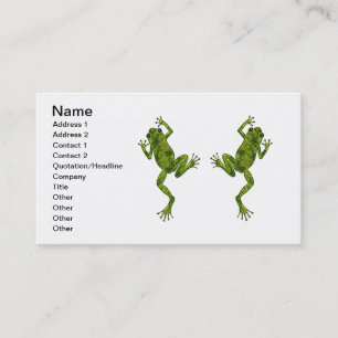 Green Climbing Tree Frog Business Card