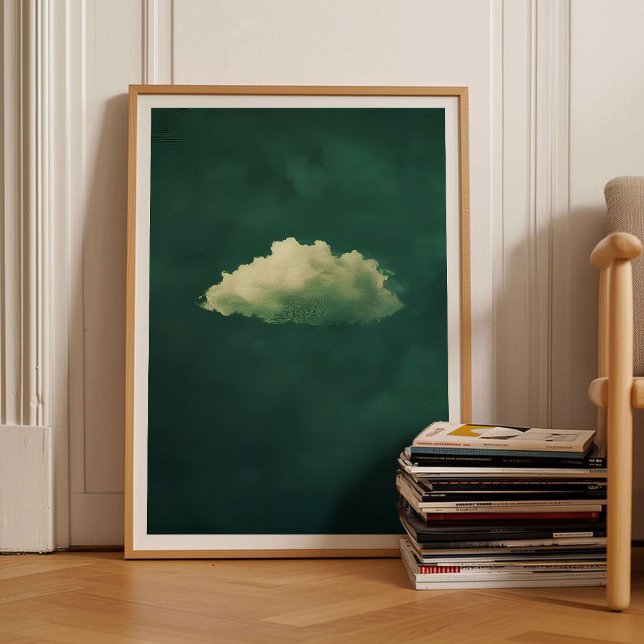 Green Cloud Print Moody Cloud Painting Emerald Gre (Creator Uploaded)