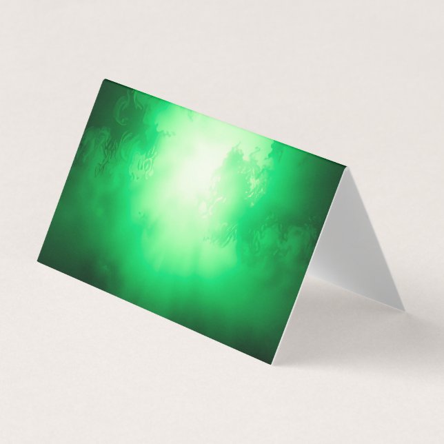 Green clouds business card (Front)