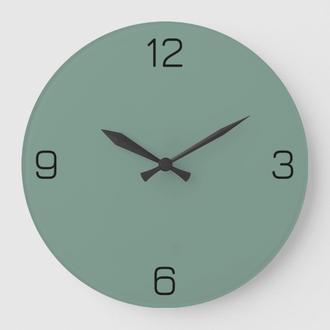 Green Clover 769789 Colour with Option to Add Name Large Clock (Front)