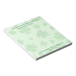 Green Clover Blank Business Advertising Paper Pad
