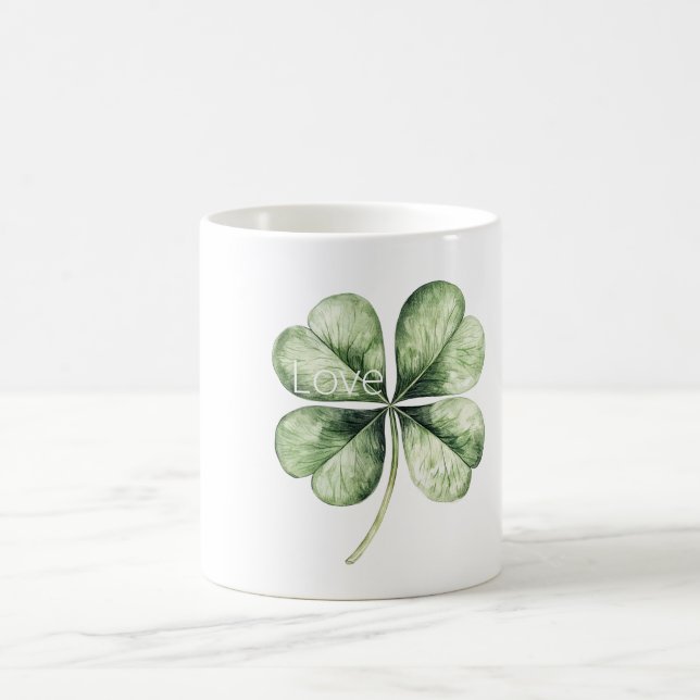Green Clover Coffee Mug (Center)