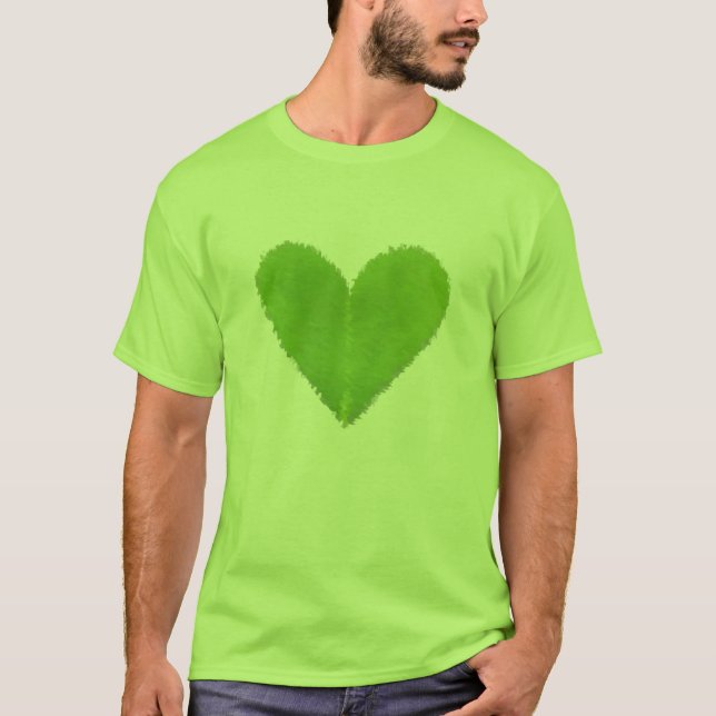 Green Clover Heart T-Shirt (Front)
