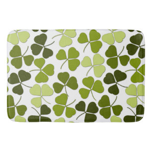 Green Clover in a Variety of Shades Bath Mat