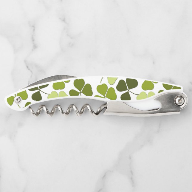 Green Clover in a Variety of Shades Corkscrew (Back)
