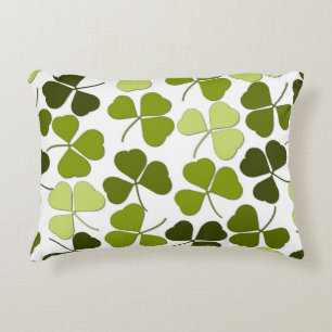Green Clover in a Variety of Shades Decorative Cushion