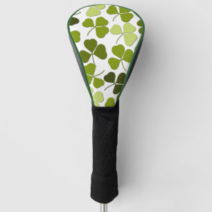 Green Clover in a Variety of Shades Golf Head Cover