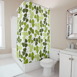 Green Clover in a Variety of Shades Shower Curtain