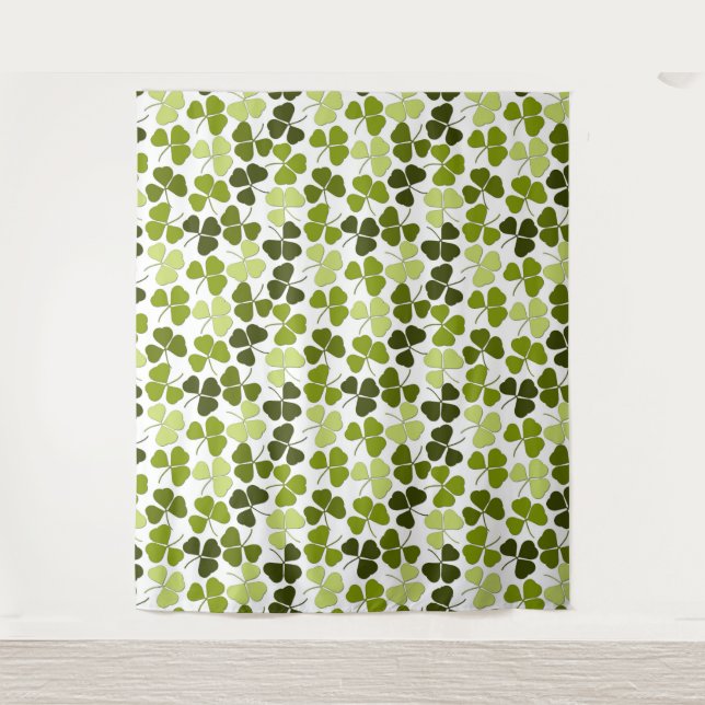 Green Clover in a Variety of Shades Tapestry (Front)
