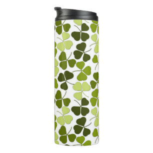 Green Clover in a Variety of Shades Thermal Tumbler