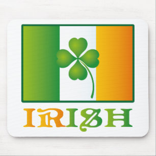 Green Clover Irish Flag St. Patrick's Day Mouse Mat