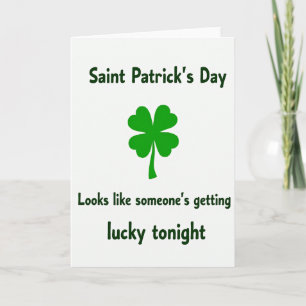 Green Clover Luck Card