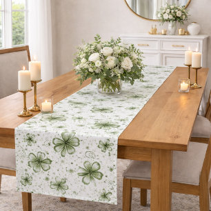  Green Clover Pattern • St. Patrick’s Day  Short Table Runner