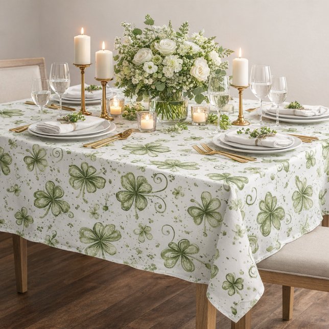  Green Clover Pattern • St. Patrick’s Day  Tablecloth (Creator Uploaded)