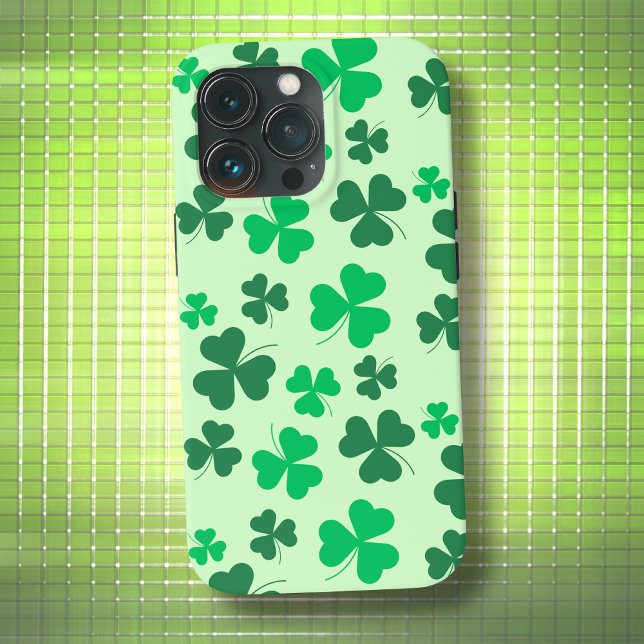 Green Clover Shamrock Ireland Irish Retro Elegant Case-Mate iPhone Case (Creator Uploaded)