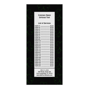 Green Clover St Patricks Day Shamrock Lucky Charms Rack Card