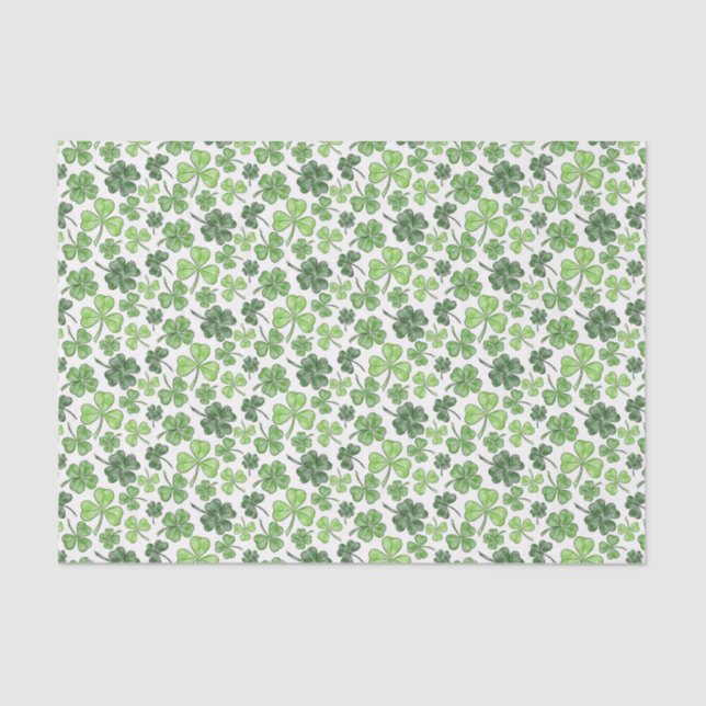 Green Clover Tissue Paper (Front)