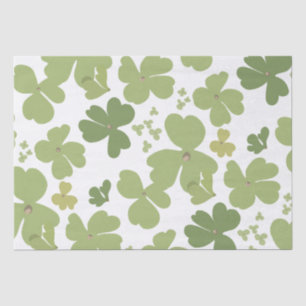 Green Cloverleaf St Patrick Day Garden Tissue Paper