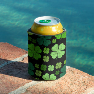 Green Clovers, Lucky Clovers, Saint Patrick's Day Can Cooler