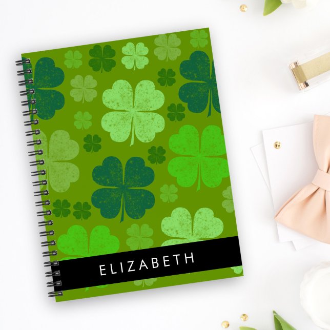 Green Clovers, Lucky Clovers, Your Name Planner (Creator Uploaded)