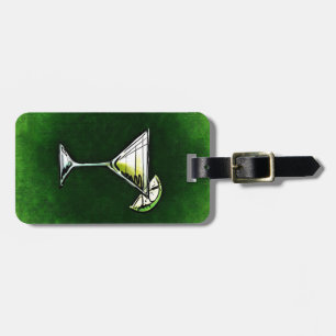 Green cocktail absinthe luggage tag