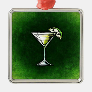 Green cocktail absinthe metal tree decoration