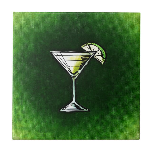 Green cocktail absinthe tile (Front)