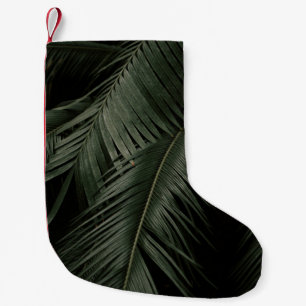 GREEN COCONUT TREE PHOTO SMALL CHRISTMAS STOCKING